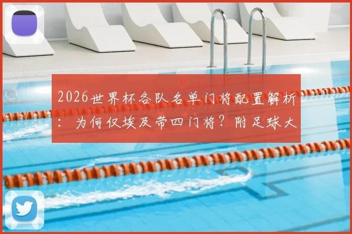 2026世界杯各队名单门将配置解析：为何仅埃及带四门将？附足球大名单规则与门将选择深度指南